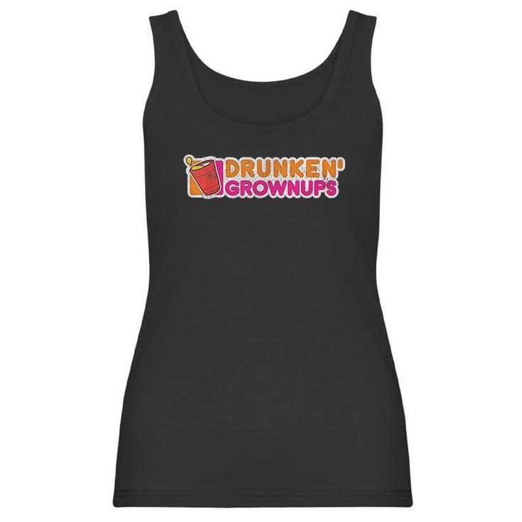 Drunken Grownups Drunkin Party Funny Drinking Vintage Joke Women Tank Top