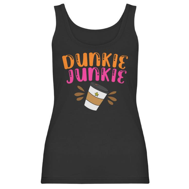 Dunkie Junkie Funny Coffee Cup Coffee Lovers Women Tank Top