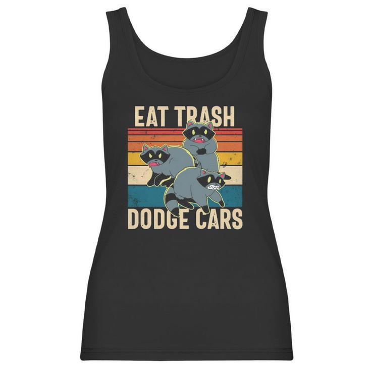 Eat Trash Dodge Cars Retro Raccoon Trash Panda Funny Raccoon Women Tank Top