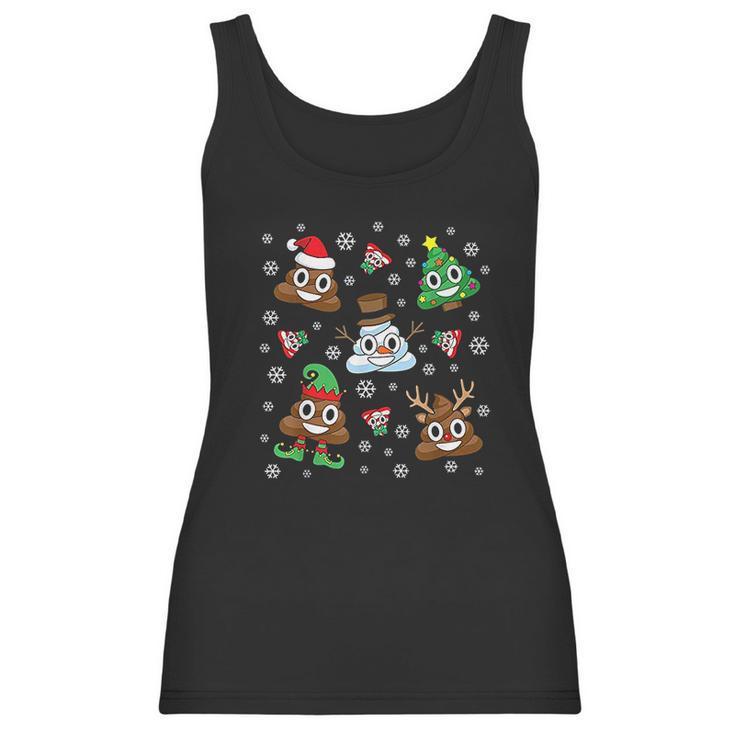 Emoji Christmas Funny Women Tank Top