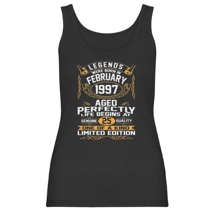 February 1997 25Th Birthday Gift 25 Years Old Men Women Women Tank Top