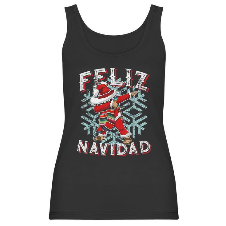 Feliz Navidad Dabbing Christmas Gift Women Tank Top