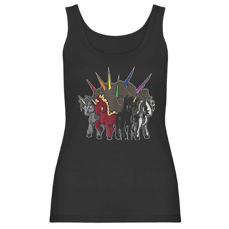 The Four Unicorns Of The Apocalypse Horsemen Parody Women Tank Top