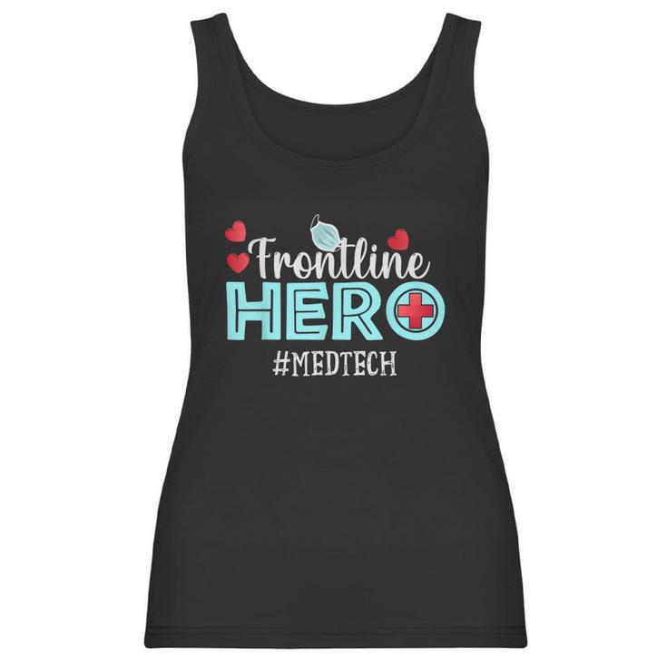 Frontline Hero Med Tech Essential Workers Thank You Nurses Graphic Design Printed Casual Daily Basic Women Tank Top