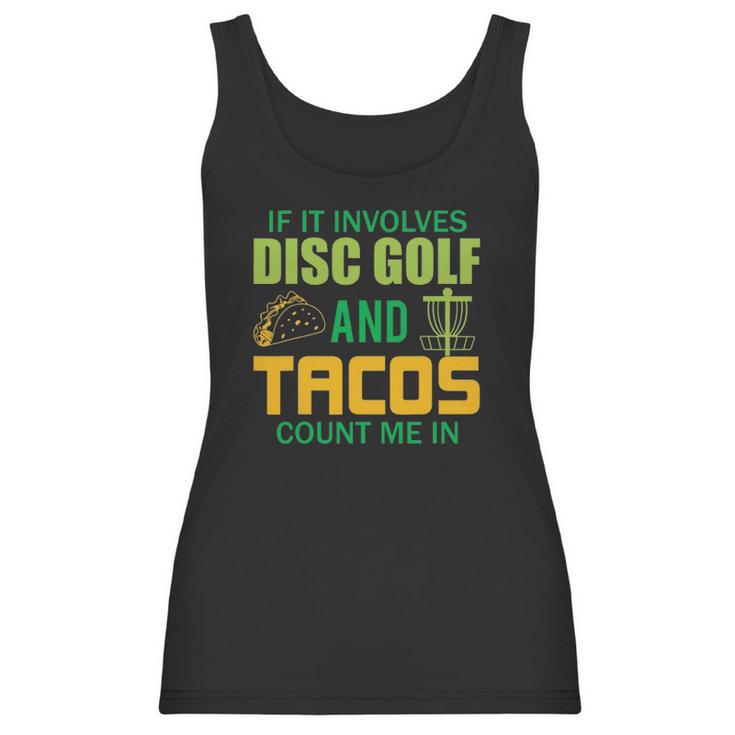 Funny Disc Golf  Mens Taco Lover Frisbee Golfer Women Tank Top