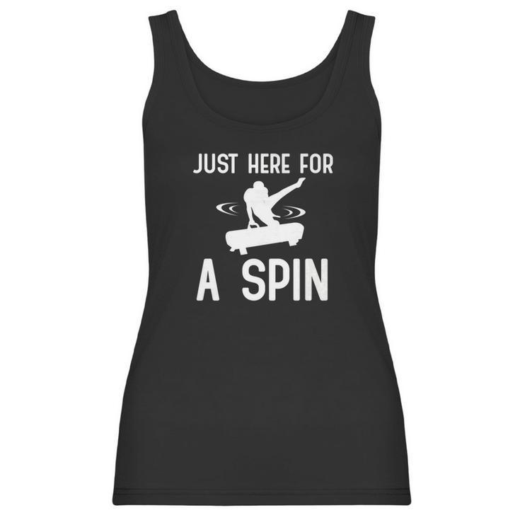 Funny Gymnastic Pommel Horse Here For A Spin Women Tank Top