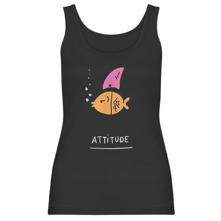 Funny Sassy Sarcastic Cute Shark Fin Women Tank Top