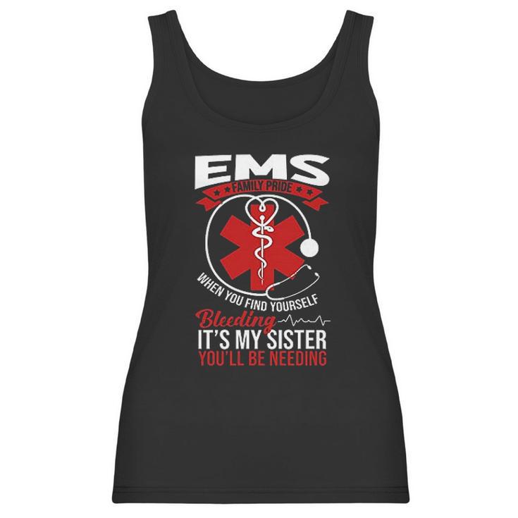 Funny Sister Ems Gift Emt Gift Proud Women Tank Top