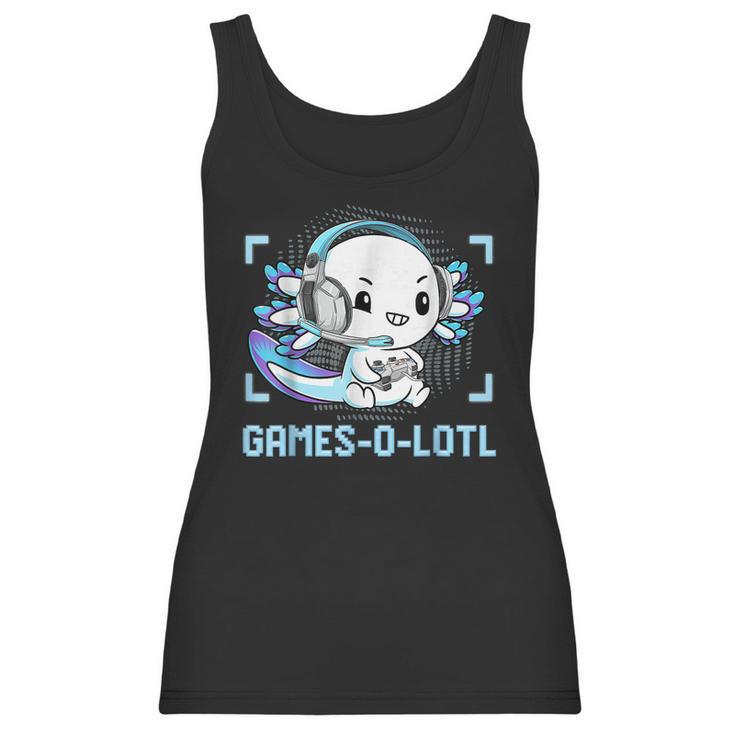 Gamesolotl Axolotl Video Gamer Kawaii Pastel Goth Anime Boys  V3 Men Women T-Shirt Graphic Print Casual Unisex Tee Women Tank Top