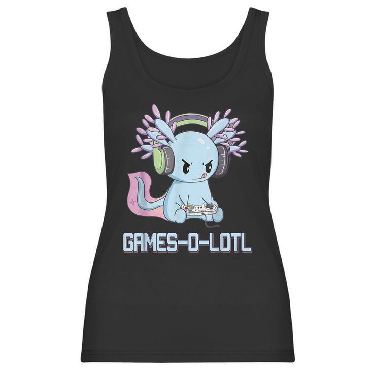 Gamesolotl Axolotl Video Gamer Kawaii Pastel Goth Anime V2 Men Women T-Shirt Graphic Print Casual Unisex Tee Women Tank Top