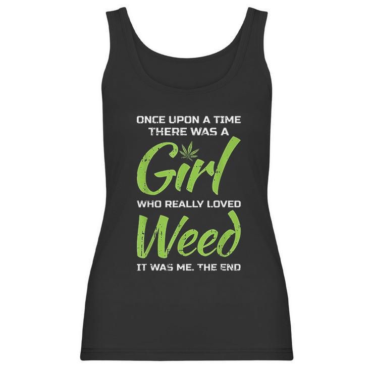 Girl Who Loves Weed Sarcastic Women Tank Top