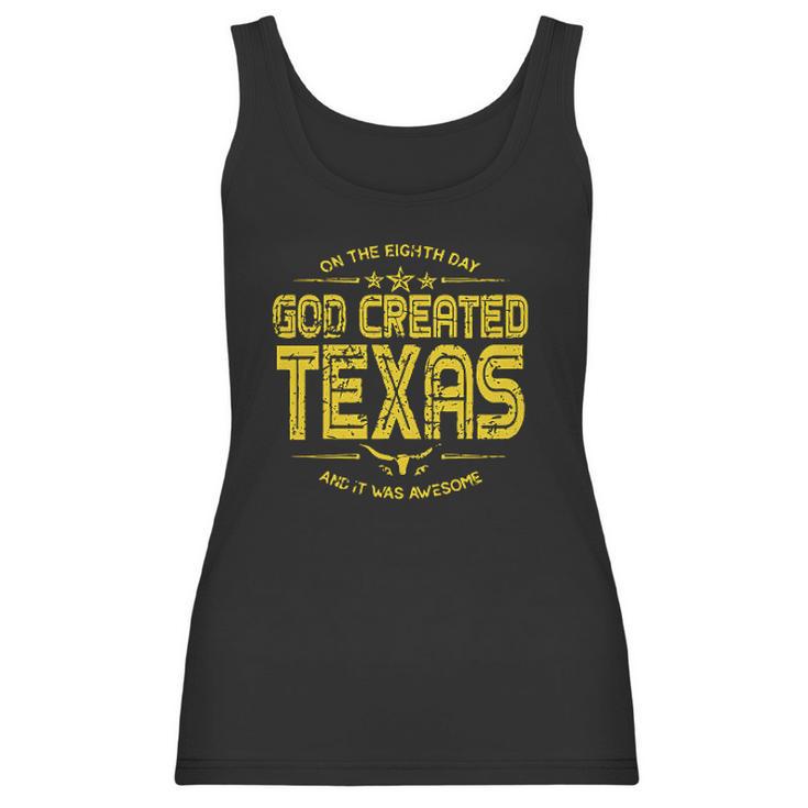 God Created Texas Aesthetic Gift 2022 Women Tank Top