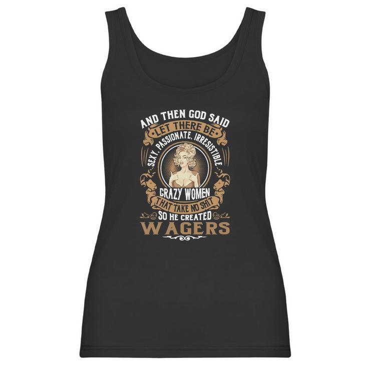 God Created Wagers Women Name Shirts Women Tank Top