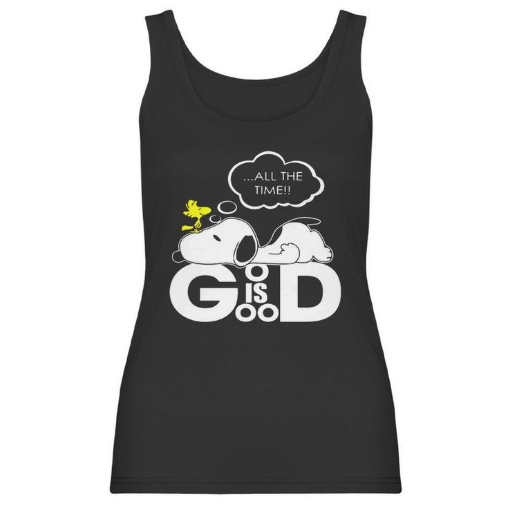 God Is Good Snoopy Women Tank Top