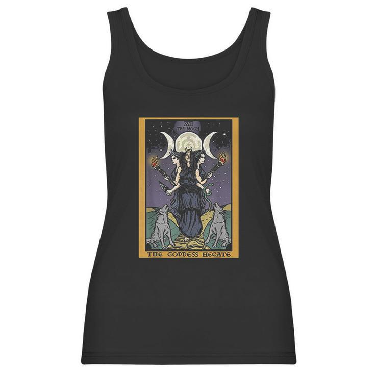 The Goddess Hecate Tarot Card Triple Moon Wiccan Pagan Women Tank Top