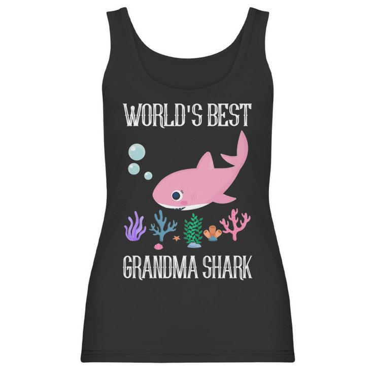 Grandma Gift   Worlds Best Grandma Shark Women Tank Top