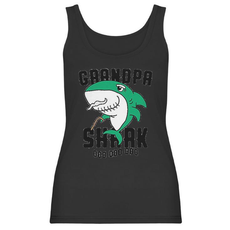 Grandpa Shark Daddy Grandfather Halloween Christmas Women Tank Top