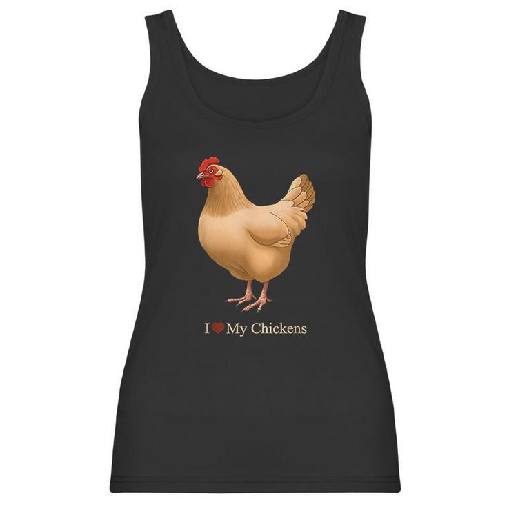 I Heart Love My Chickens Buff Orpington Hen Women Tank Top