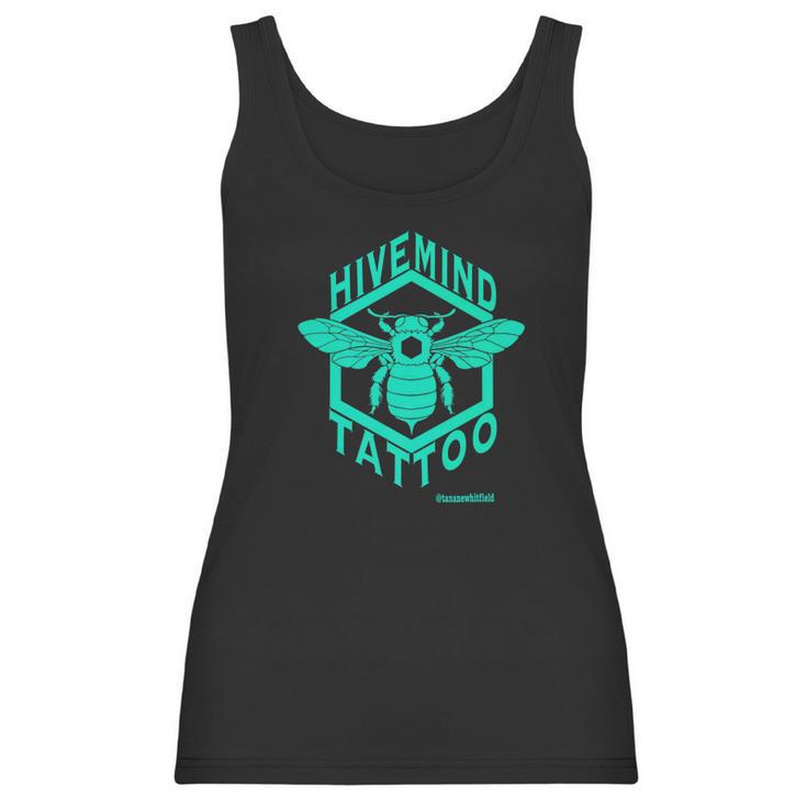 Hive Mind Tattoo Bee Logo Women Tank Top