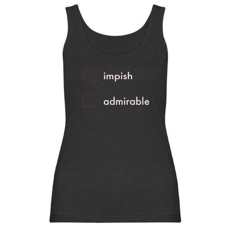 Impish Or Admirable Dwight Christmas Modern Fit Women Tank Top