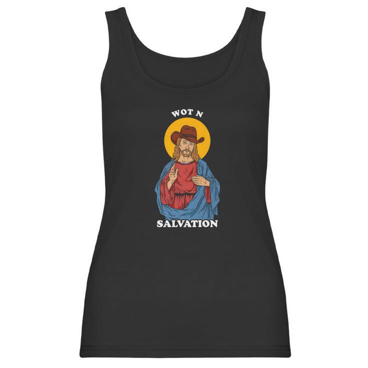 Jesus What In Tarnation Meme Wot N Salvation Women Tank Top