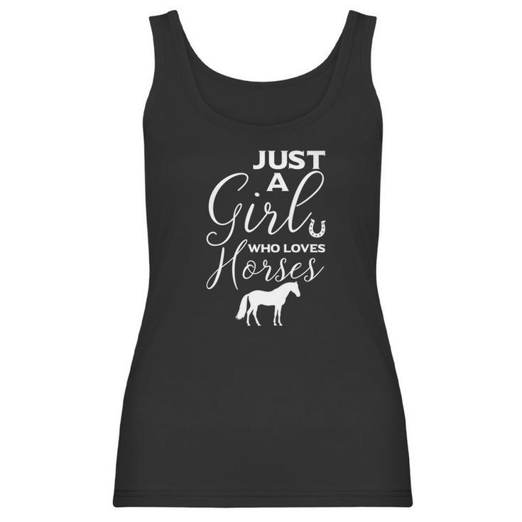 Just A Girl Who Loves Horses Equine Bareback Women Tank Top