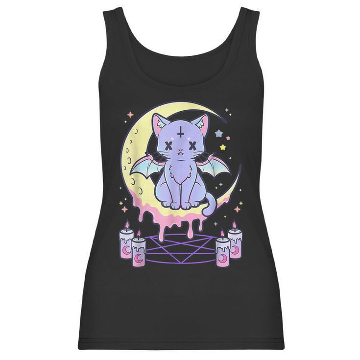 Kawaii Pastel Goth Cute Creepy Black Cat  V2 Men Women T-Shirt Graphic Print Casual Unisex Tee Women Tank Top