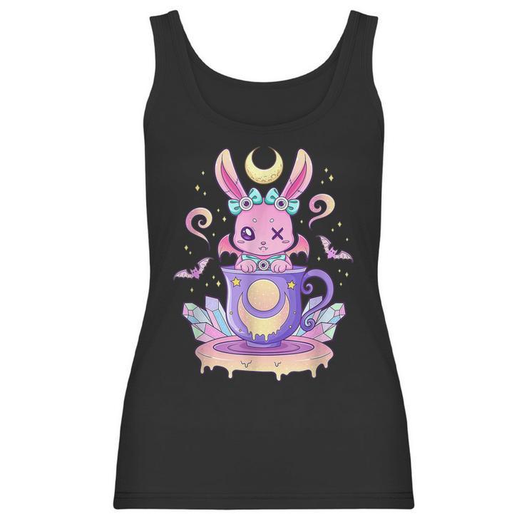 Kawaii Pastel Goth Cute Creepy Bunny In Teacup  Men Women T-Shirt Graphic Print Casual Unisex Tee Women Tank Top