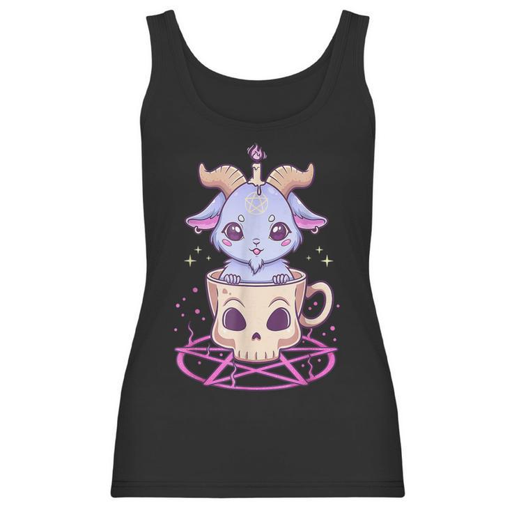 Kawaii Pastel Goth Cute Creepy Pentacle Baphomet Goat  V2 Men Women T-Shirt Graphic Print Casual Unisex Tee Women Tank Top