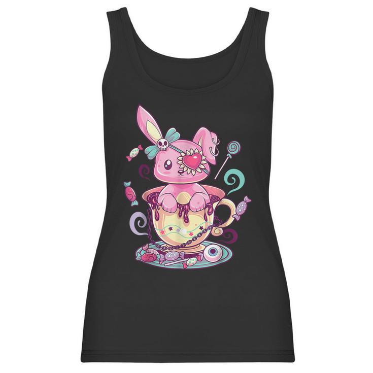 Kawaii Pastel Goth Cute Creepy Rabbit Menhera Occult Bunny  V2 Men Women T-Shirt Graphic Print Casual Unisex Tee Women Tank Top