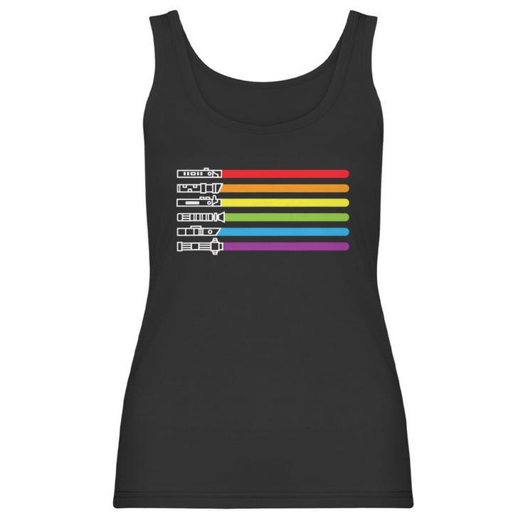 Lgbt Gay Saber Tee Rainbow Lgbt Pride Month 2022 Graphic Design Printed Casual Daily Basic Women Tank Top