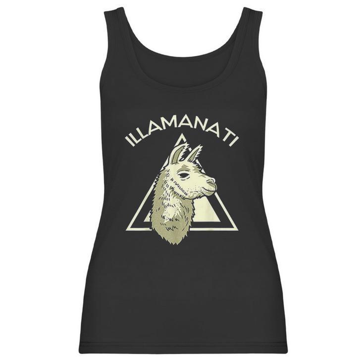 Llama Illuminati Funny Lama Women Tank Top