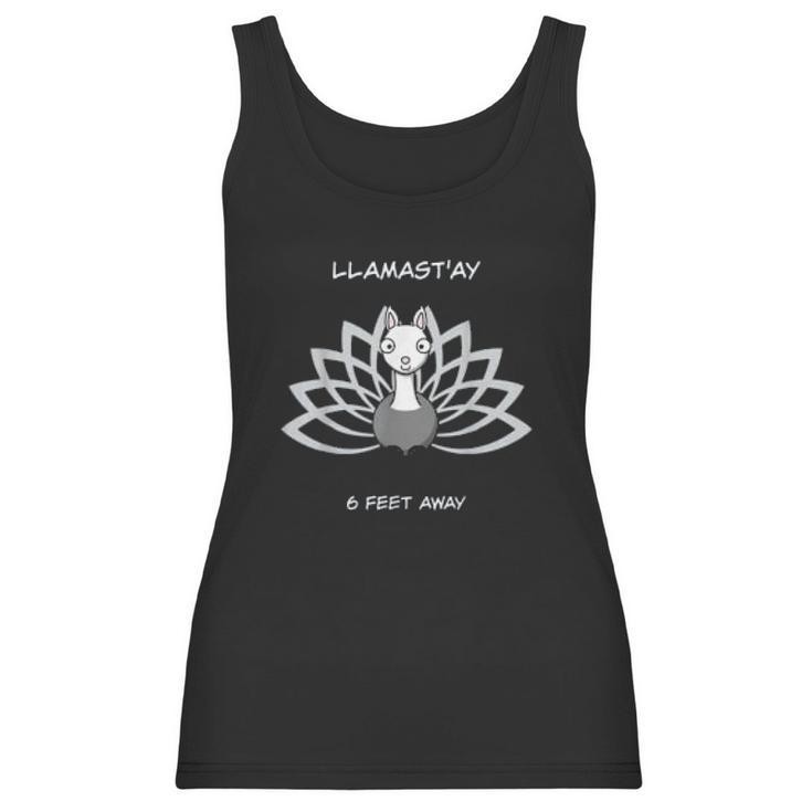 Llamastay 6 Feet Away Funny Social Distancing Women Tank Top