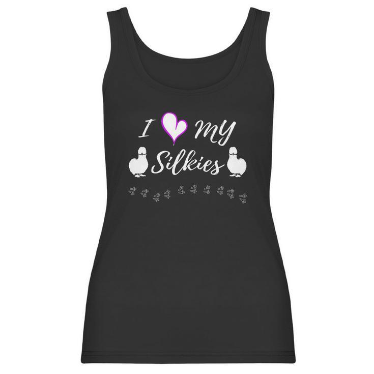 I Love My Silkies - Silkie Chickens Shirt Women Tank Top