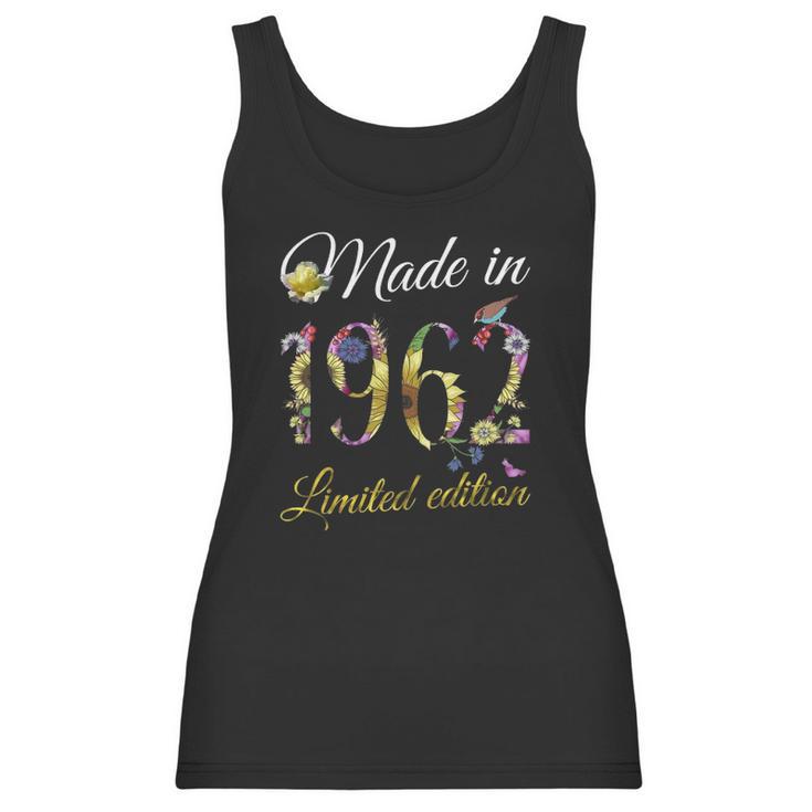 Made In 1962 Tee 60 Years Old Sunflowers Floral 60Th Birthday Women Tank Top