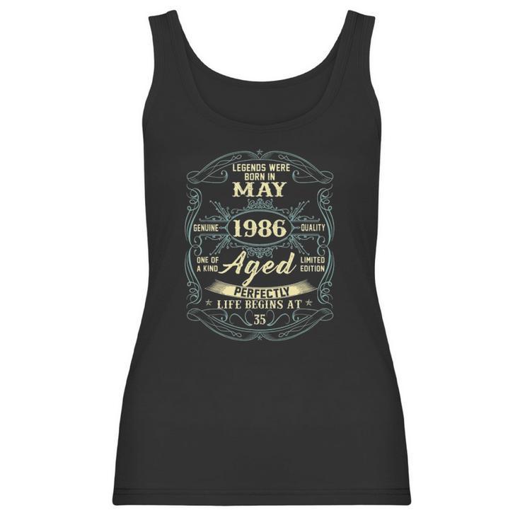 May 1986 35Th Birthday Gift 35 Years Old Men Women Women Tank Top