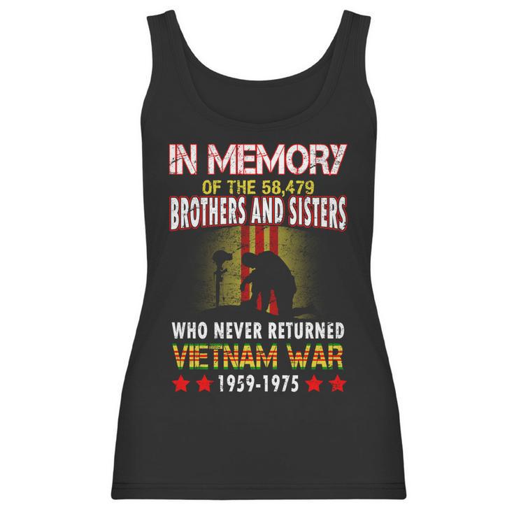 In Memory Of Vietnam Brothers And Sisters Women Tank Top