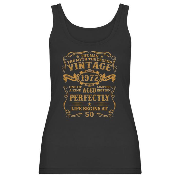 Mens Vintage 1972 Man Myth Legend 50 Years Old Gifts 50Th Birthday Women Tank Top