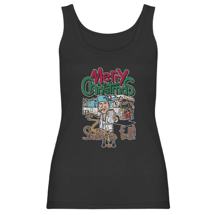 Merry Christmas Camping Shitter Full Funny Outdoor Women Tank Top