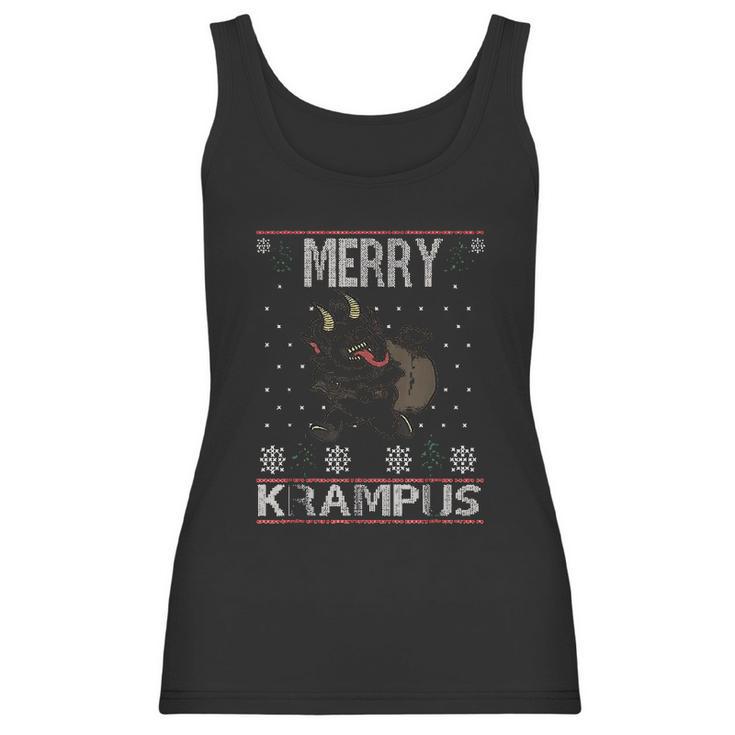 Merry Krampus Demon Claus Christmas Women Tank Top