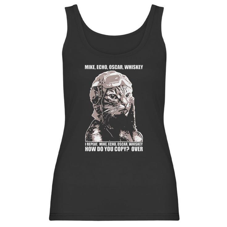 Mike Echo Oscar Whiskey I Repeat Mike Echo Oscar Whiskey Women Tank Top