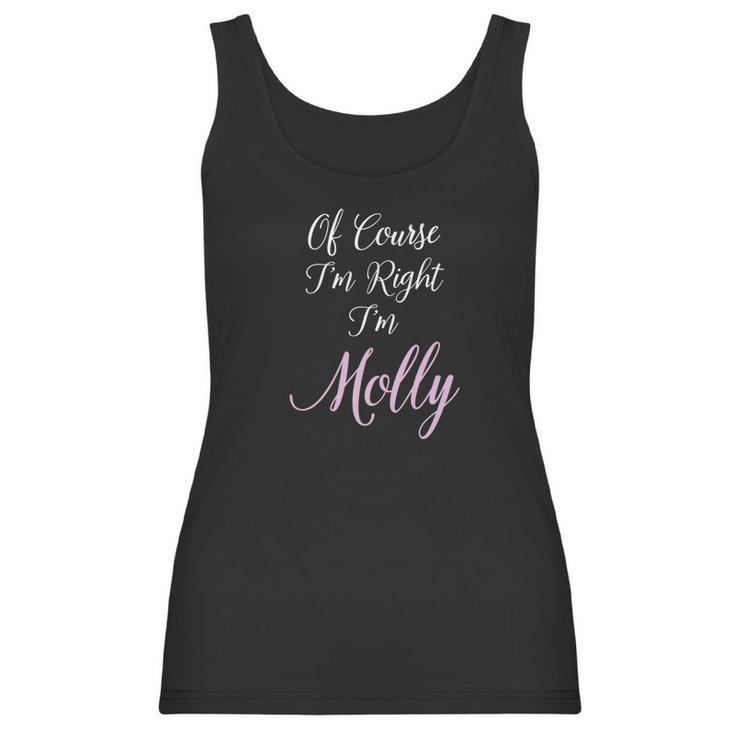 Molly Name Personalized Girls Women Cute Pink Gift Women Tank Top