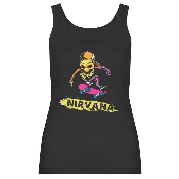 Nirvanas Skateboard Skelton  V2 Men Women T-Shirt Graphic Print Casual Unisex Tee Women Tank Top