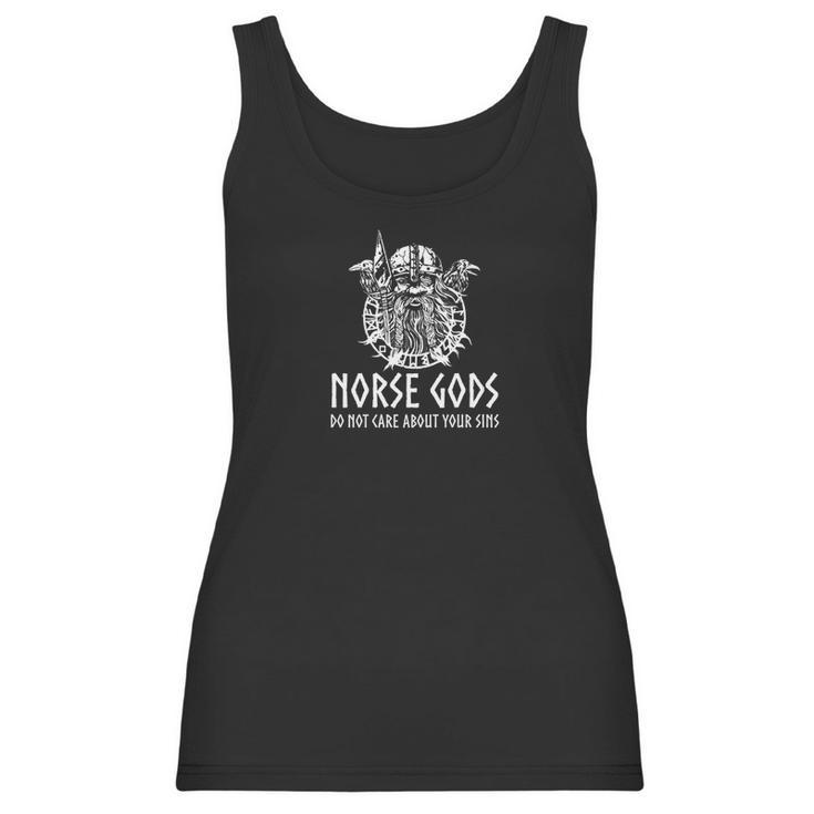 Odin Viking Mythology Norse Gods Do Not Care About Your Sins Women Tank Top