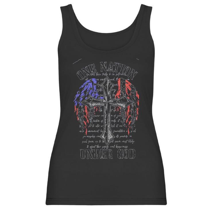 One Nation Under God Christian Cross Flag New Trend Women Tank Top