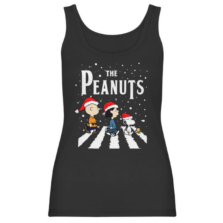 The Peanuts Snoopy Abbey Road Christmas Women Tank Top