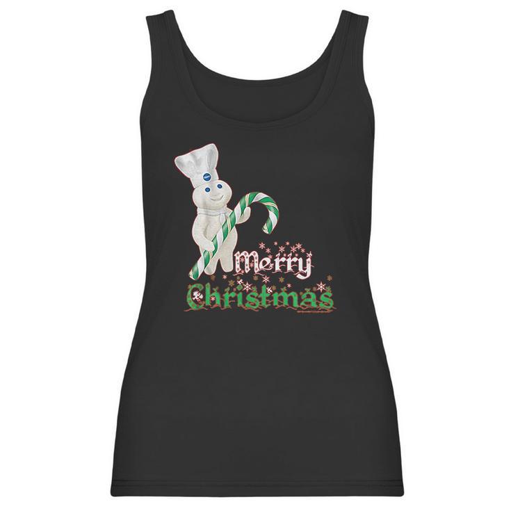 Pillsbury Doughboy Merry Christmas Greeting Mascot Women Tank Top