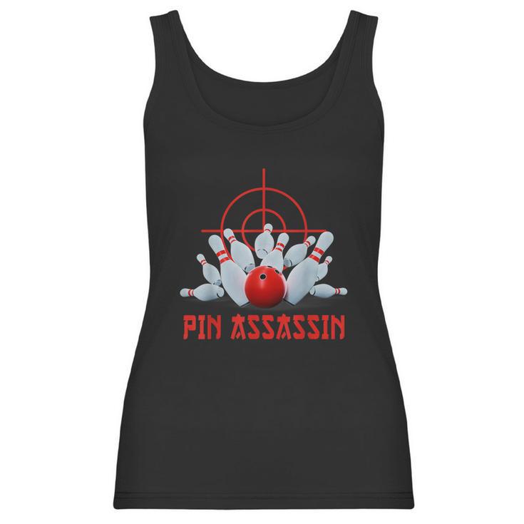 Pin Assassin Funny Bowling Women Tank Top