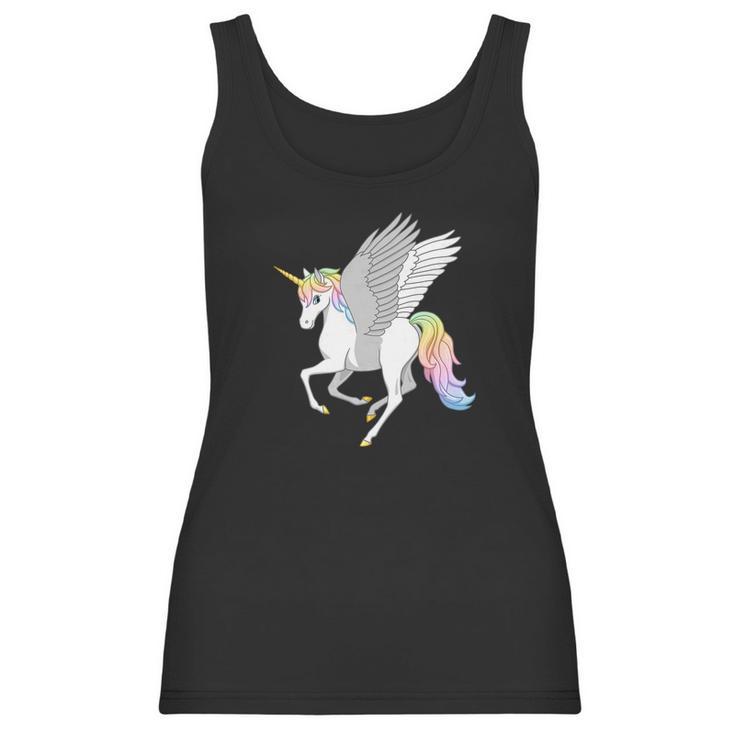 Pretty Flying Horse Rainbow Unicorn Pegasus Women Tank Top