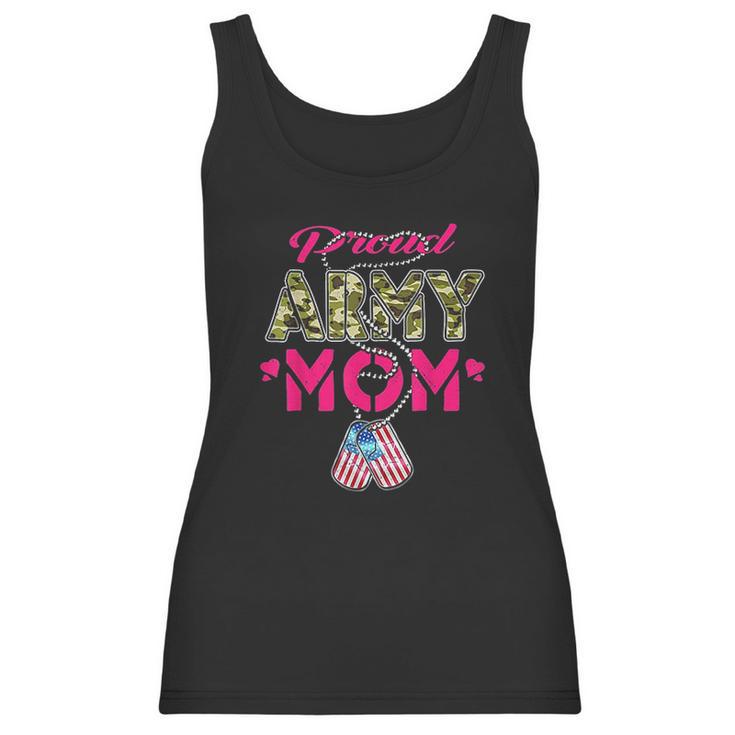 Proud Army Mom Us Flag Women Tank Top